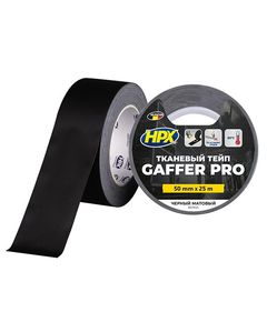 GAFFER PRO 50мм х 25м чорний матовий тейп HPX, фото  | SNABZHENIE.com.ua