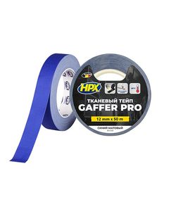 Тейп HPX GAFFER PRO 12мм x 50м синий матовый для профессионалов, фото  | SNABZHENIE.com.ua