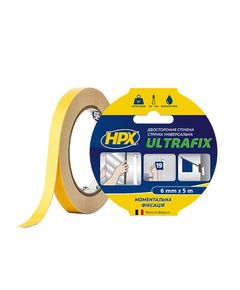 Двусторонняя клейкая лента ULTRAFIX 6мм x 5м, фото  | SNABZHENIE.com.ua