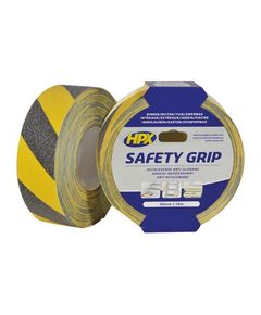 HPX SAFETY GRIP 50мм х 18м - чорн-жовта самоклеюча стрічка для безпеки, фото  | SNABZHENIE.com.ua