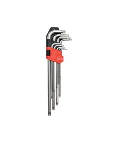 Ключи TORX Г-образные YATO Cr-V, T10-T50, удлиненные, 9 шт. YT-0512, фото  | SNABZHENIE.com.ua