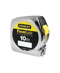 Рулетка STANLEY "Powerlock" : L= 10 x 25 мм. сталева стрічка з покр. Mylar, хромов. корпус, фото  | SNABZHENIE.com.ua
