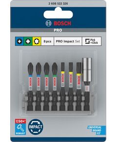 Биты для шуруповерта BOSCH 8 шт: PH2, PZ2, T20, T25, T30 + держатель, фото  | SNABZHENIE.com.ua
