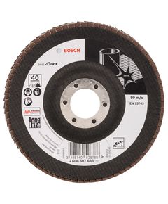 Шлифкруг лепестковый 125x22,2 мм K40 BOSCH Best for Inox, фото  | SNABZHENIE.com.ua