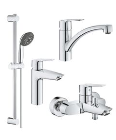 Набір змішувачів 4 в 1 Grohe QuickFix для ванної та кухні M-Size, фото  | SNABZHENIE.com.ua