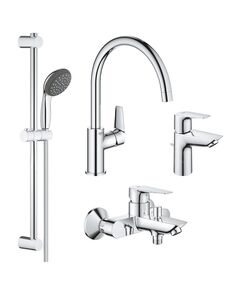 Набір змішувачів 4 в 1 для ванної та кухні Grohe QuickFix S-Size, фото  | SNABZHENIE.com.ua