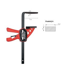 Струбцина QUICK T-Track 15 см для быстрого фиксирования PIHER P52101, фото  | SNABZHENIE.com.ua