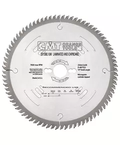 Пила дисковая 250 х 30 мм, Z 60, по дереву для раскроя плитных материалов CMT (281.060.10M), фото  | SNABZHENIE.com.ua