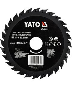 Диск-фреза 125x5x22,2 мм для дерева, ПВХ, гипса YATO YT-59161, фото  | SNABZHENIE.com.ua