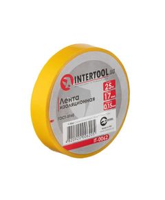 Ізоляційна стрічка жовта 0.15мм 17мм 25м INTERTOOL IT-0062, фото  | SNABZHENIE.com.ua