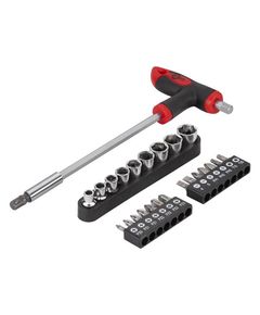 Отвертка Т-образная INTERTOOL HT-0422 с 25 насадками, 1/4", фото  | SNABZHENIE.com.ua
