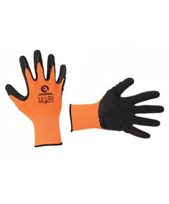 Перчатка трикотажна оранжева з латексом INTERTOOL SP-0121, 10 р., фото  | SNABZHENIE.com.ua