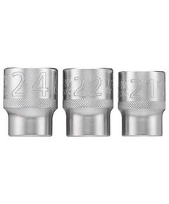 Набор торцевых головок Stanley 1/2 (21, 22, 24 мм) - 3 шт., фото  | SNABZHENIE.com.ua
