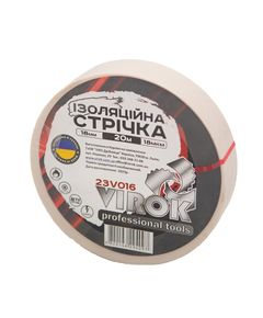 Изоляционная лента VIROK 18 мм x 20 м, БЕЛАЯ, 0,18 мм, фото  | SNABZHENIE.com.ua