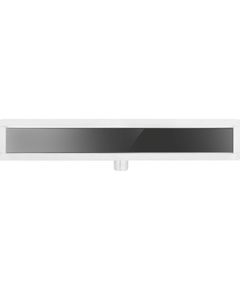 Трап напольный линейный из нержавеющей стали FALA WET-DRY BLACK GLASS; 80х 7х 2 см, сифон- 52 мм, фото  | SNABZHENIE.com.ua
