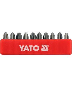 Набір викруткових насадок YATO: Philips PН3 x 25 мм, HEX 1/4, 10 шт., фото  | SNABZHENIE.com.ua