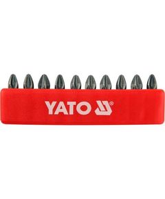 Набор бит YATO PZ2 25 мм, HEX 1/4, 10 шт., фото  | SNABZHENIE.com.ua