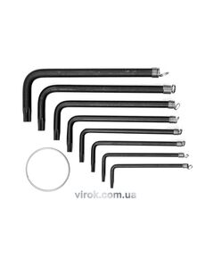 Ключи TORX L-образные VOREL: на кольце, Т9-Т40, 8 шт., фото  | SNABZHENIE.com.ua