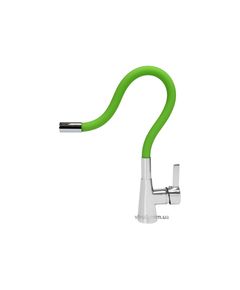 Смеситель воды FALA FLEXIBLE для раковины с гибким зеленым душем, фото  | SNABZHENIE.com.ua