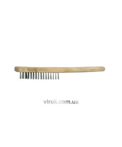 Щітка ручна з сталевого дроту VOREL, 4 ряди [12/120], фото  | SNABZHENIE.com.ua