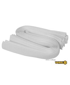Хомут-липучка для кабеля VOREL : 25 x 450 мм, сірий, нейлон + поліестер + поліуретан, 10 шт [50/100], фото  | SNABZHENIE.com.ua