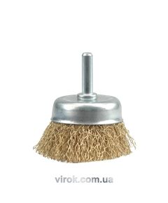Щетка - крацовка VOREL ЧАШКА с стержнем &Oslash;-75мм, фото  | SNABZHENIE.com.ua