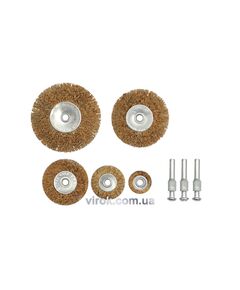 Щетка - крацовка VOREL, набор плоских 5 шт., фото  | SNABZHENIE.com.ua