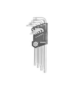 Ключи TORX L-образные VOREL: Т10-Т50, Cr-V, 9 шт., фото  | SNABZHENIE.com.ua