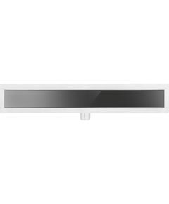 Линейный напольный трап из нерж. стали FALA WET-DRY BLACK GLASS; 60х7х2 см, сифон 52 мм, фото  | SNABZHENIE.com.ua
