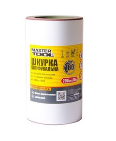 Шкурка шлифовальная MASTERTOOL Р180, тканевая, 200мм, 10м, фото  | SNABZHENIE.com.ua