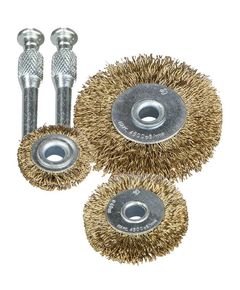 Щетки MASTERTOOL из латунированной проволоки 3 шт, диски 50/63/75 мм, фото  | SNABZHENIE.com.ua