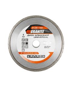 Алмазний диск GRANITE UNIVERSAL 180 мм, модель 9-05-180, фото  | SNABZHENIE.com.ua