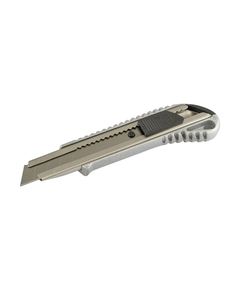 Нож MASTERTOOL 18 мм металлический с направляющей и фиксатором, фото  | SNABZHENIE.com.ua