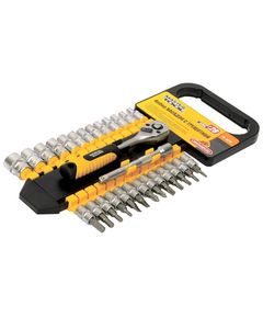 Набір насадок MASTERTOOL PROFI CrV 1/4, 28 шт, трещотка 72Т 4-14 мм, фото  | SNABZHENIE.com.ua