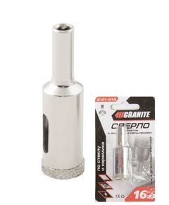 Сверло трубчатое GRANITE 16 мм алмазное для стекла и плитки, фото  | SNABZHENIE.com.ua
