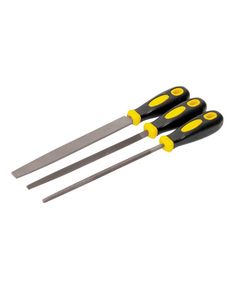 Напильники MASTERTOOL 3 шт 200 мм плоский, круглый, трёхгранный, фото  | SNABZHENIE.com.ua
