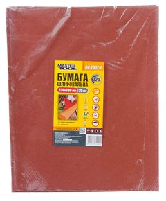Шлифовальная бумага MASTERTOOL Р320, водостойкая, 230x280 мм, 20 шт, фото  | SNABZHENIE.com.ua
