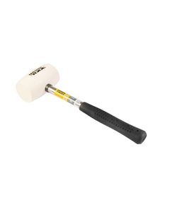 Киянка резиновая MASTERTOOL 60 мм 450 г с металлической ручкой белая, фото  | SNABZHENIE.com.ua