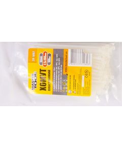 Хомут пластиковый MASTERTOOL 2.5x100 мм, 100 шт, белый, фото  | SNABZHENIE.com.ua