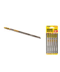 Полотно для лобзика MASTERTOOL 5 шт, 6 зубьев на дюйм, 132 мм, прямой рез T301DL, фото  | SNABZHENIE.com.ua