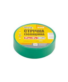 Изоляционная лента MASTERTOOL 0,15 мм, 17 мм, 10 м, зеленая, 10 шт, фото  | SNABZHENIE.com.ua
