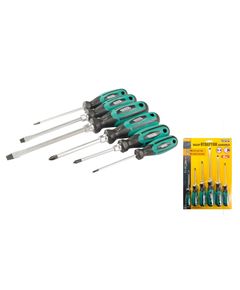 Набор отверток MASTERTOOL 6 шт (PH0, PH1, PH2, SL4, SL6, SL8) 40-1152, фото  | SNABZHENIE.com.ua