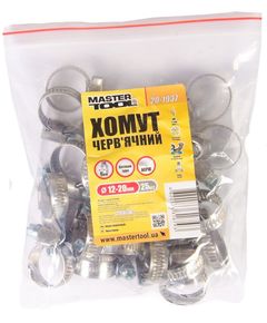 Хомуты червячные нержавеющие MASTERTOOL, 12-20 мм, 25 шт, фото  | SNABZHENIE.com.ua