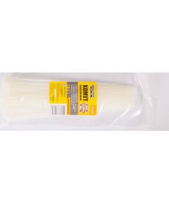 Хомут пластиковый MASTERTOOL 3.6х250 мм, 100 шт, белый, фото  | SNABZHENIE.com.ua