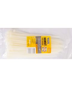 Хомут пластиковый MASTERTOOL 4.8x200 мм, белый, 100 шт, фото  | SNABZHENIE.com.ua