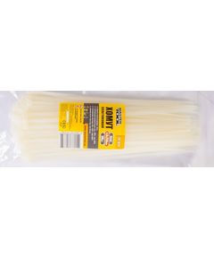 Хомут пластиковый MASTERTOOL 4.8x250 мм, 100 шт, белый, фото  | SNABZHENIE.com.ua