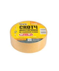 Двусторонний тканевый скотч MASTERTOOL 38 мм, 25 м, фото  | SNABZHENIE.com.ua