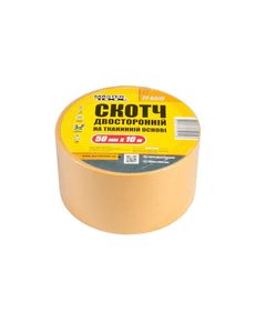 Двосторонній скотч на тканинній основі MASTERTOOL 50 мм, 10 м, фото  | SNABZHENIE.com.ua