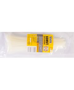 Хомут пластиковый MASTERTOOL 2.5x200 мм, 100 шт, белый, фото  | SNABZHENIE.com.ua