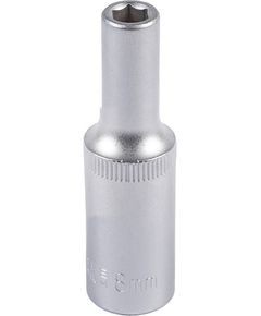Удлиненная торцевая насадка MASTERTOOL 1/2", 8 мм, 6-гранная, CRV, фото  | SNABZHENIE.com.ua